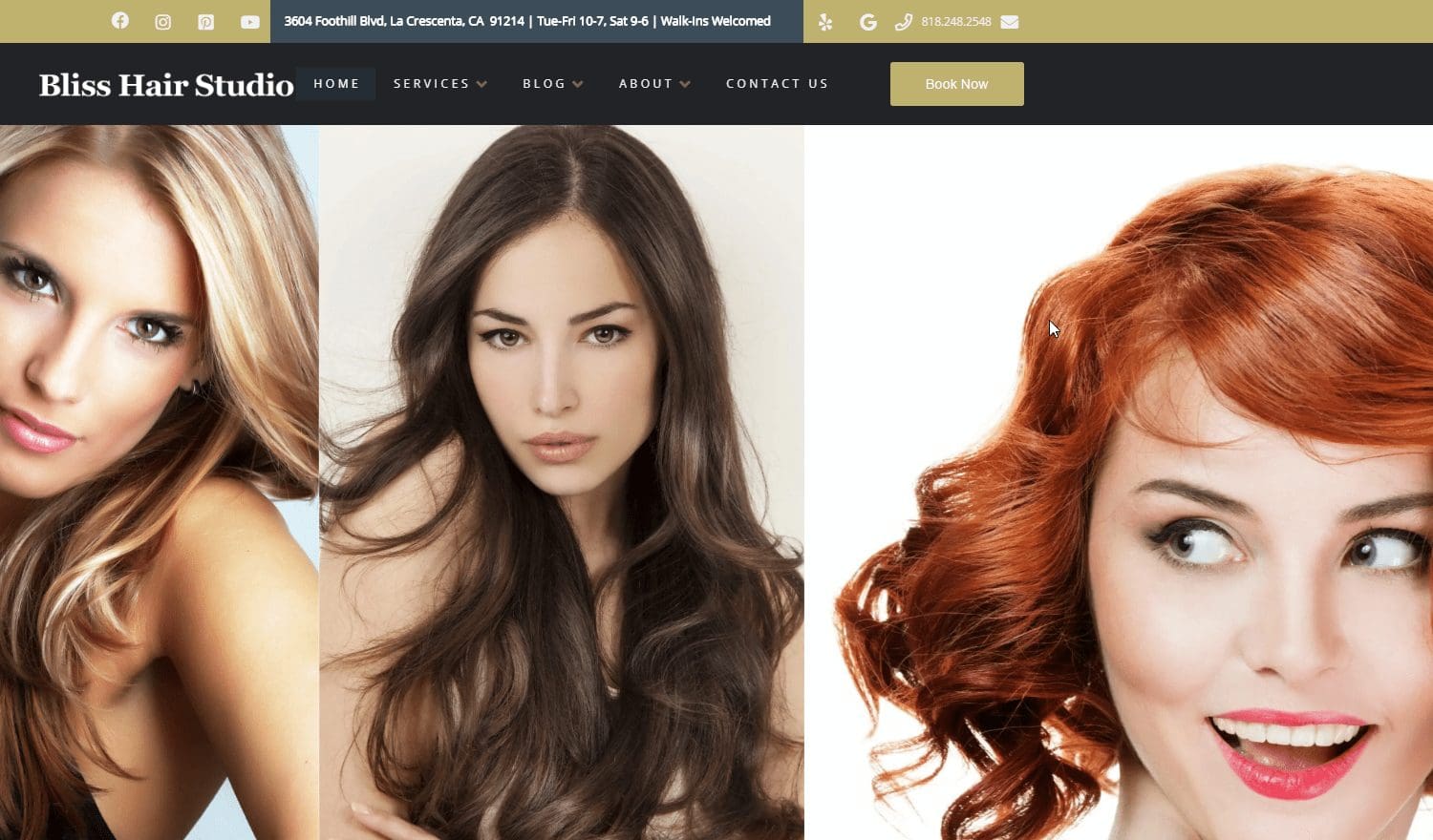 blisshairstudiola.com header