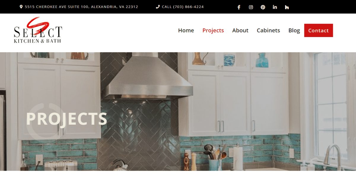 Select Kitchen & Bath Project Page Snapshot