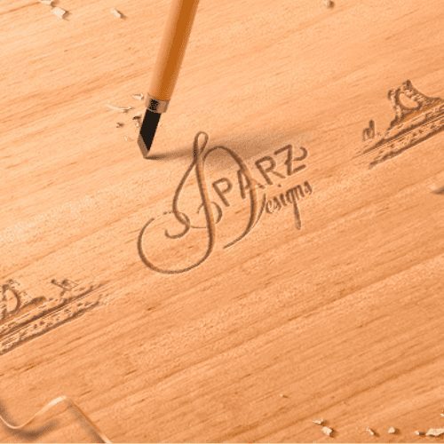Created Banner Image of Logo embedded into Wood Image